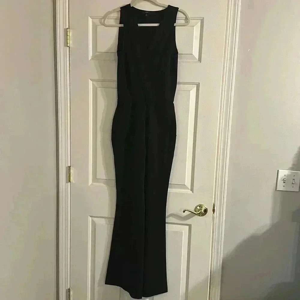 Drew black sleeveless jumpsuit, Size Small, wide leg